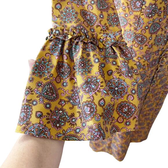 Julie Fagerholt Heartmade Silk Maxi Dress Medium Yellow - Picture 5 of 11